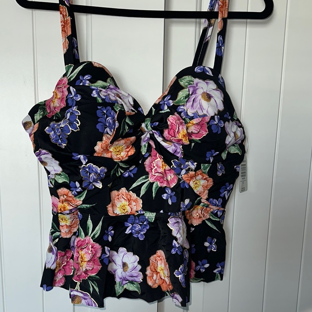 Floral Black Women's Top